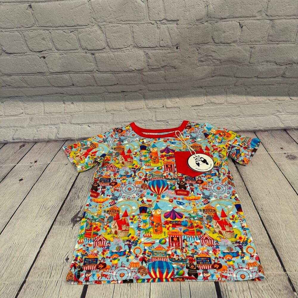 & Me Circus Pattern Bamboo Shirt